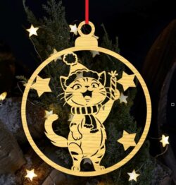 Christmas ball E0020324 file cdr and dxf free vector download for laser cut