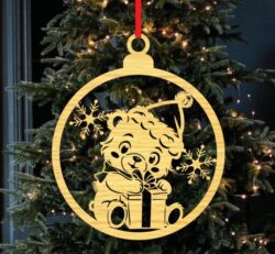 Christmas ball E0020325 file cdr and dxf free vector download for laser cut