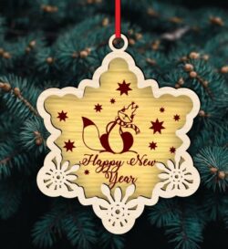 Christmas ornament E0020236 file cdr and dxf free vector download for laser cut plasma