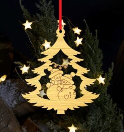 Christmas ornament E0020343 file cdr and dxf free vector download for laser cut
