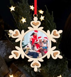 Christmas photo frame E0020255 file cdr and dxf free vector download for laser cut