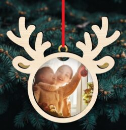 Christmas photo frame E0020336 file cdr and dxf free vector download for laser cut