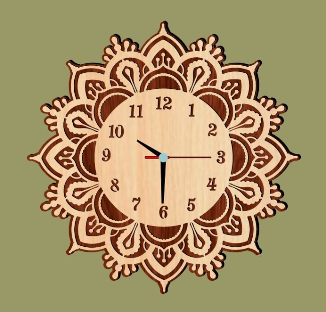 Clock CU0000597 file cdr and dxf free vector download for laser cut plasma