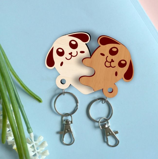 Dog keychain E0020272 file cdr and dxf free vector download for laser cut