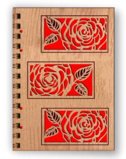 Notebook cover E0020285 file cdr and dxf free vector download for laser cut