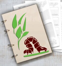 Notebook cover E0020289 file cdr and dxf free vector download for laser cut