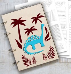 Notebook cover E0020290 file cdr and dxf free vector download for laser cut