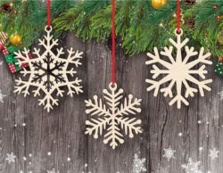 Snowflakes E0020299 file cdr and dxf free vector download for laser cut