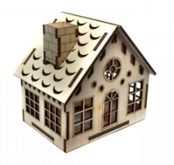 Wooden Christmas house E0020238 file cdr and dxf free vector download for laser cut