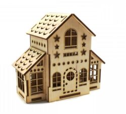Wooden Christmas house E0020240 file cdr and dxf free vector download for laser cut