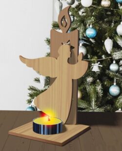 Candle holder E0020476 file cdr and dxf free vector download for laser cut