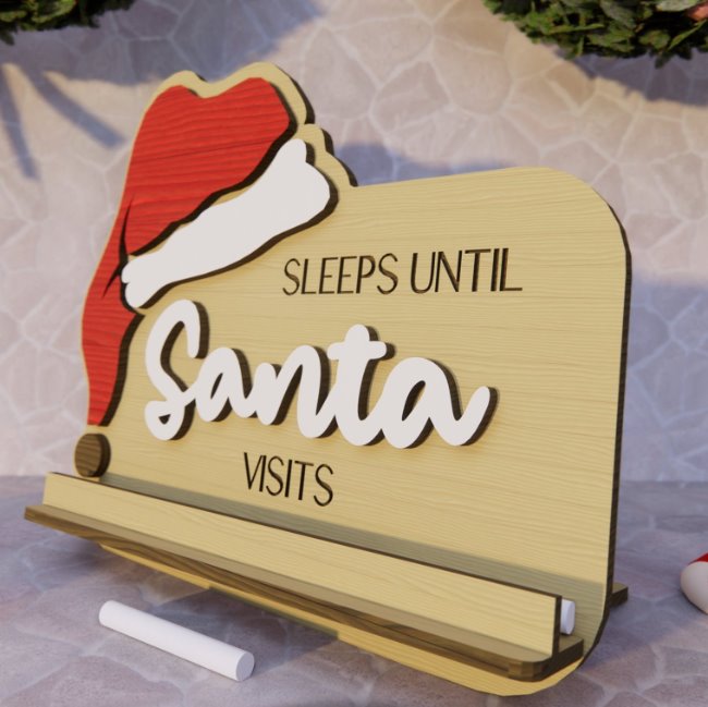 Christmas countdown E0020413 file cdr and dxf free vector download for laser cut 5 Christmas countdown E0020413 file cdr and dxf free vector download for laser cut