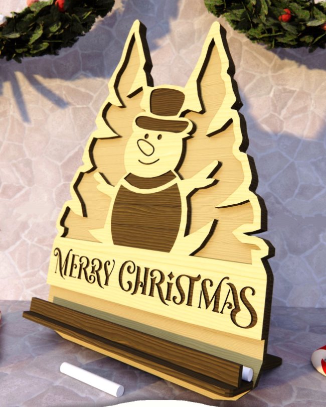 Christmas countdown E0020415 file cdr and dxf free vector download for laser cut 5 Christmas countdown E0020415 file cdr and dxf free vector download for laser cut