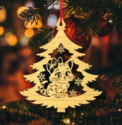 Christmas ornament E0020348 file cdr and dxf free vector download for laser cut