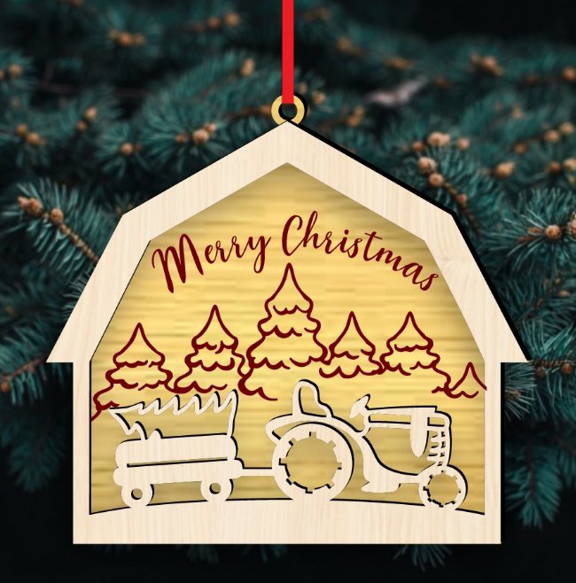Christmas ornament E0020471 file cdr and dxf free vector download for laser cut