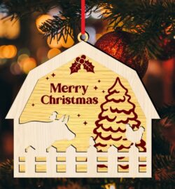 Christmas ornament E0020472 file cdr and dxf free vector download for laser cut