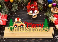 Christmas stand E0020467 file cdr and dxf free vector download for laser cut