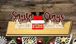 Christmas stand E0020468 file cdr and dxf free vector download for laser cut