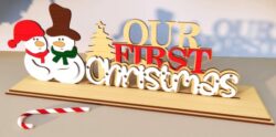Christmas stand E0020470 file cdr and dxf free vector download for laser cut