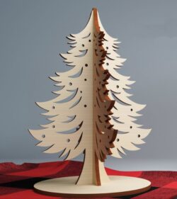 Christmas tree E0020424 file cdr and dxf free vector download for laser cut