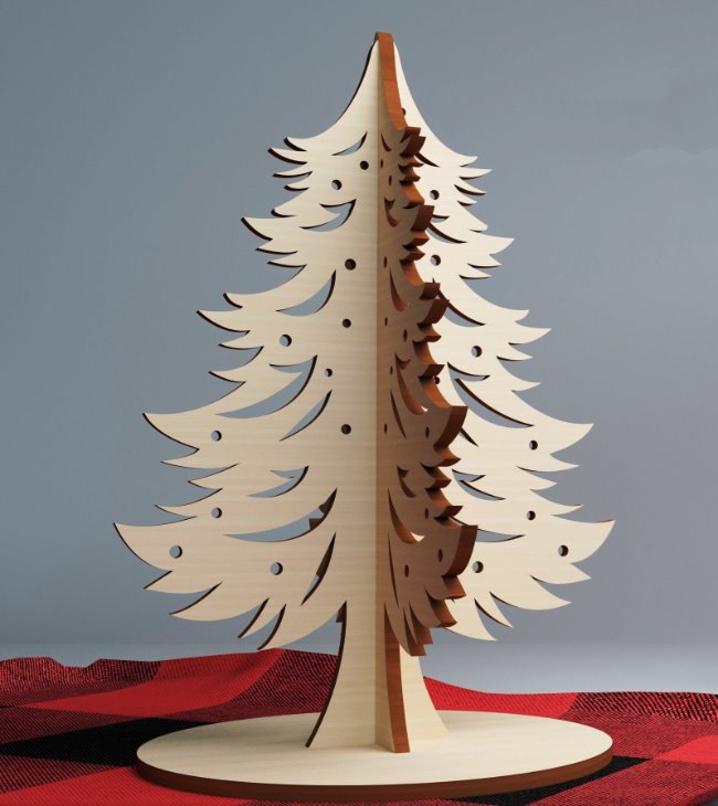 Christmas tree E0020424 file cdr and dxf free vector download for laser cut