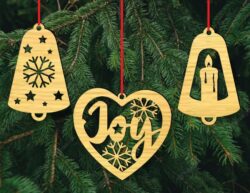 Christmas tree toys E0020454 file cdr and dxf free vector download for laser cut