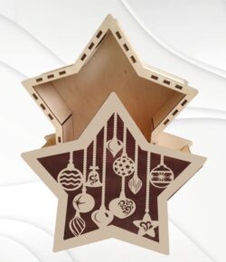 Gift Christmas box E0020380 file cdr and dxf free vector download for laser cut