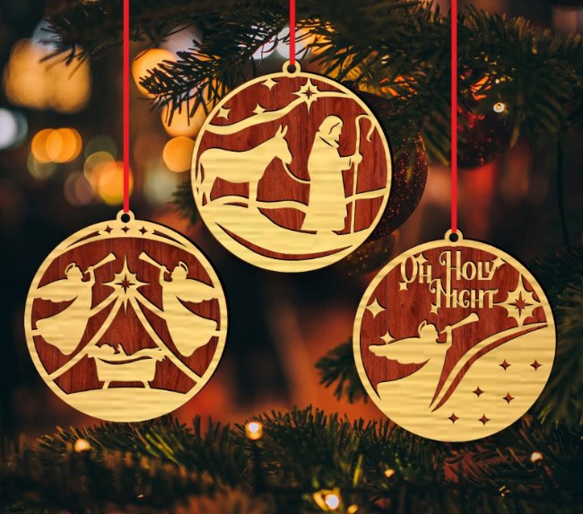 Nativity Ornament E0020447 file cdr and dxf free vector download for laser cut