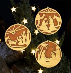 Nativity Ornament E0020448 file cdr and dxf free vector download for laser cut