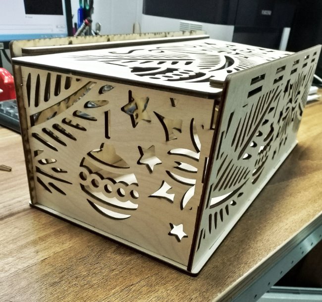 New year box E0020488 file cdr and dxf free vector download for laser cut