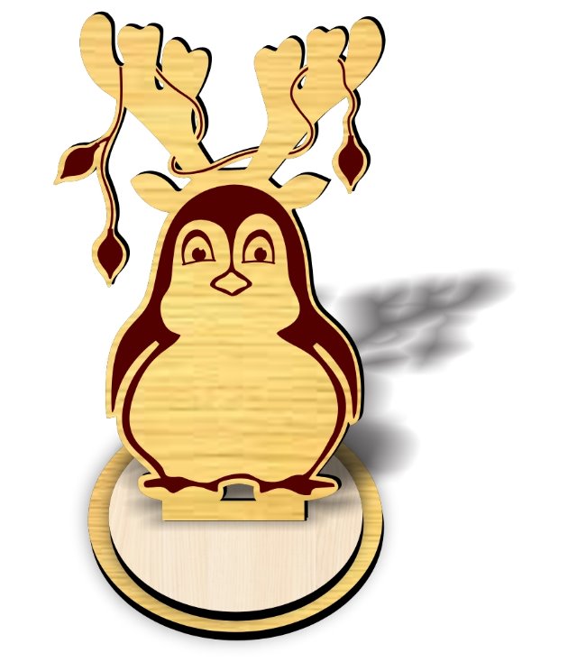 Penguin stand E0020445 file cdr and dxf free vector download for laser cut