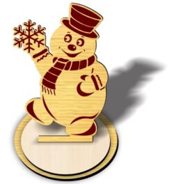 Snowman stand E0020443 file cdr and dxf free vector download for laser cut