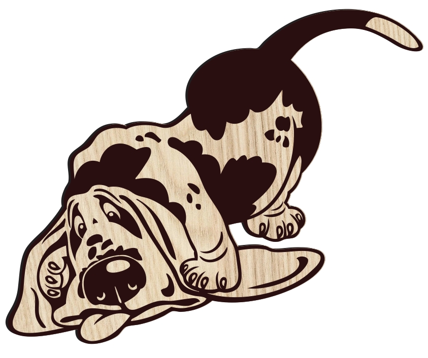 Basset Hound TH00000005 file cdr and dxf free vector download for laser engraving machine