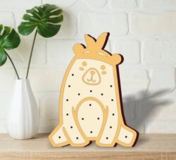 Bear lamp E0020580 file cdr and dxf free vector download for laser cut