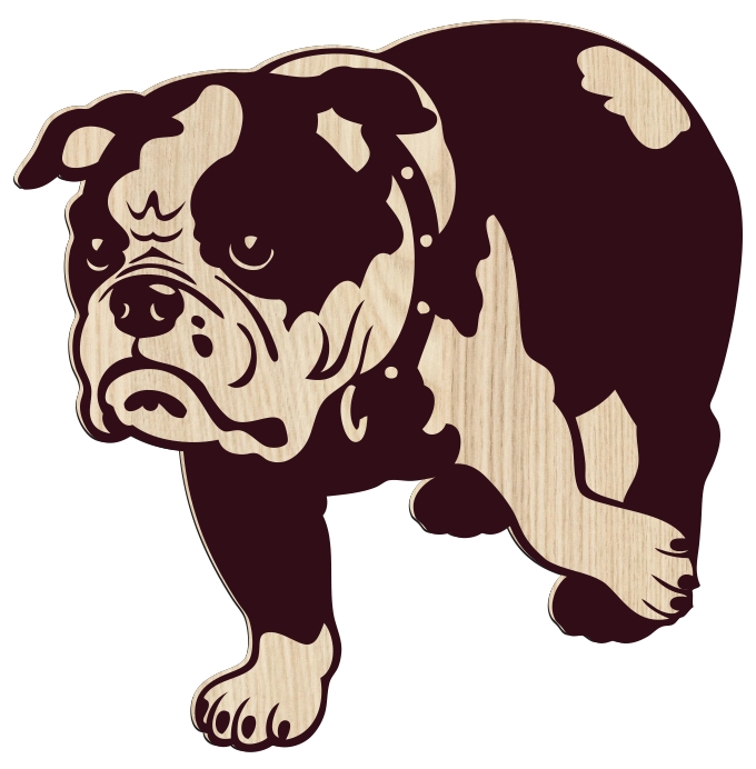 Bulldog anglais Sticker TH00000014 file cdr and dxf free vector download for laser engraving machine