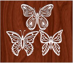 Butterflies Tattoo Vector TH00000022 file cdr and dxf free vector download for Laser cut
