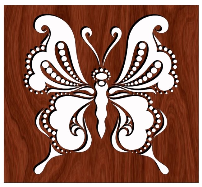 Butterfly Tattoo Free Vector TH00000003 file cdr and dxf free vector download for laser engraving machine