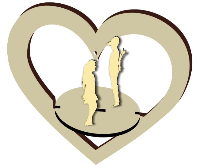 Heart E0020574 file cdr and dxf free vector download for laser cut
