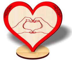 Heart stand E0020634 file cdr and dxf free vector download for laser cut