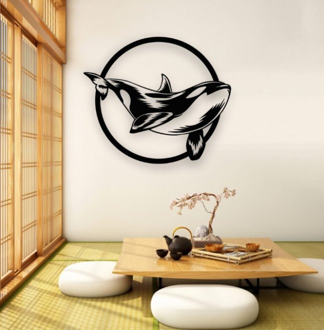 Killer whale E0020512 file cdr and dxf free vector download for laser cut plasma