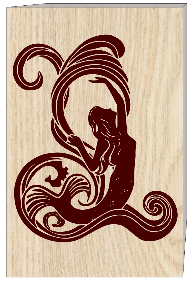 Mermaid E0004608 file cdr and dxf free vector download for laser engraving machine