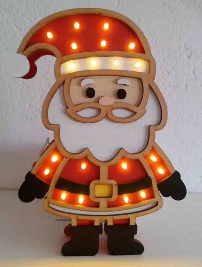 Santa Claus lamp E0020538 file cdr and dxf free vector download for laser cut