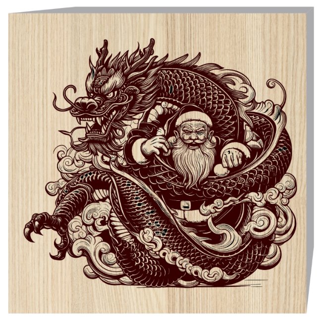 Santa Claus with dragon E0020504 file cdr and dxf free vector download for laser engraving machine