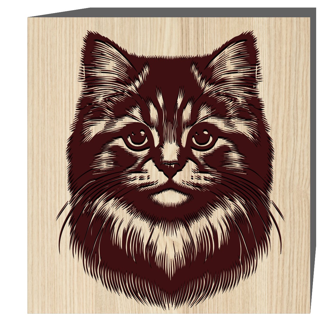 Cat E0020621 file cdr and dxf free vector download for laser engraving machine