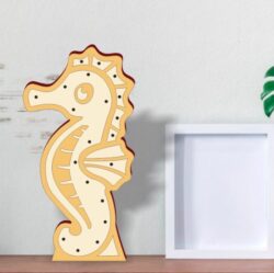 Seahorse lamp E0020577 file cdr and dxf free vector download for laser cut