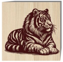 Tiger E0020554 file cdr and dxf free vector download for laser engraving machine