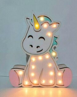 Unicorn lamp E0020561 file cdr and dxf free vector download for laser cut