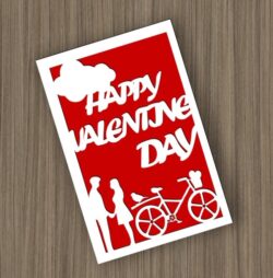Valentine card E0020592 file cdr and dxf free vector download for laser cut