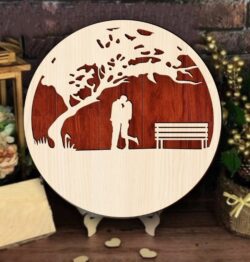 Valentine day decor E0020545 file cdr and dxf free vector download for laser cut