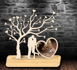 Valentine photo frame E0020530 file cdr and dxf free vector download for laser cut